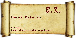 Barsi Katalin névjegykártya