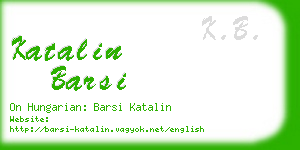 katalin barsi business card